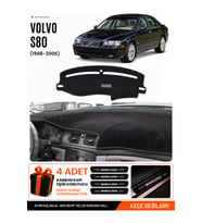 e-biz VOLVO S80 (1998-2006) Uyumlu Torpido Koruma, Torpido Örtüsü, Torpido Kılıfı - Siyah - VO004