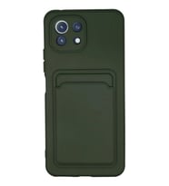 Durukar® Mi 11 Kılıf Kelvin Kartvizitli Silikon - Koyu Yeşil