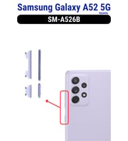 Samsung Galaxy A52 5G Açma Kapama Ve Yan Ses Tuşu Plastik Düğme SM-A526B Uyumlu
