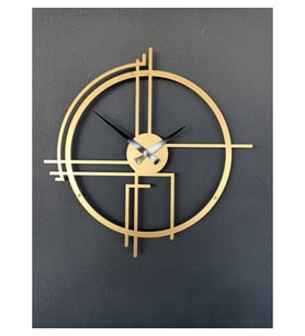 Gowpenart Dizayn Querencia Metal Gold - Altın Duvar Saati 1,5 Mm Kalınlık