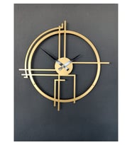 Gowpenart Dizayn Querencia Metal Gold - Altın Duvar Saati 1,5 Mm Kalınlık
