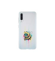 Samsung Galaxy A50 ile uyumlu Splash arı tasarımlı şeffaf silikon kılıf