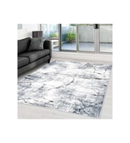 Rovigo Home Dijital Baskı Yıkanabilir Kaymaz Taban Salon Halısı RVG0356 (Gri)