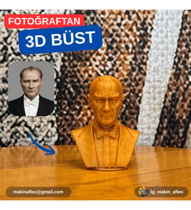 Makinafleo Mustafa Kemal Atatürk Büst Figürü (10cm)