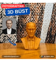 Makinafleo Mustafa Kemal Atatürk Büst Figürü (10cm)