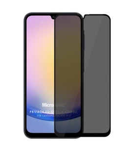 Microsonic Samsung Galaxy A15 Privacy 5D Gizlilik Filtreli Cam Ekran Koruyucu Siyah
