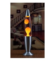 Lav Lambası Turuncu Büyük Boy 41 cm Gece Lambası Lava Lamp Turuncu