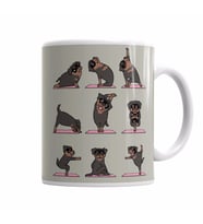 Rottweiler Yoga Rotfaydır Pug Köpek Yoga Kupa Bardak Porselen