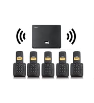 Gigaset 5 Dahili Dect Telsiz Kablosuz Telefon Santrali Siyah