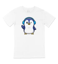 Kulaklıklı Penguen Tişört
