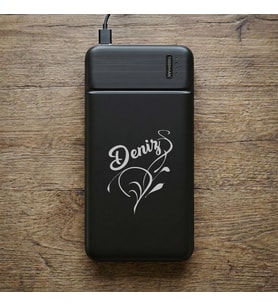 BK Gift Kişiye Özel İsimli 10.000 mAh Powerbank PB-4011 -6, LED Göstergeli Taşınabilir Şarj Cihazı, Kurumsal Hediye