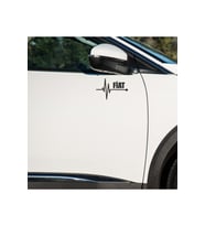 Fiat Ritmo kapı ayna altı için FİAT yazılı 2 adet sticker - atatürk sticker hediyeli