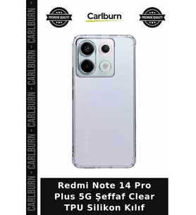 Redmi Note 14 Pro Plus 5G Şeffaf Clear TPU Silikon Kılıf Mobil Koruma Cep Gereci Telefon Koruyucu