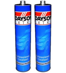 Dayson Extra Mastik Poliüretan Siyah Silikon Pu 280 Ml Çelik Silikon Başlıklı Renk Siyah 2 Adet