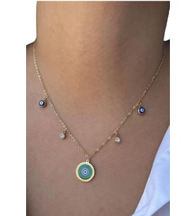 Nazarsavar Çelik Charm Kolye