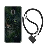 Xiaomi Redmi 8A 8 Pro 9C 9T 10C 11T Pro Kılıf Boyun Askılı Silikon Flowers Cat 1345