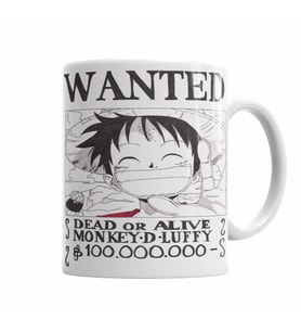 Wanted Luffy    Kupa Bardak Porselen