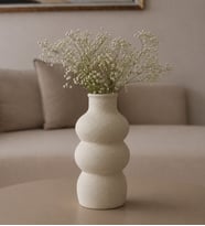 24 cm Dekoratif Vazo - Seramik Görünümlü Vazo - Modern Ev & Ofis Dekorasyon