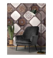 Dreamwall 3D Geometrik Deri Desenli Silinebilir Tekstil Duvar Kağıdı (Çok Renkli)
