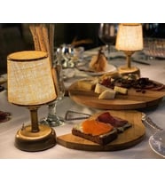 MYLİGHTS MİNİK  PİLLİ ABAJUR  GECE LAMBASI   LEDLİ PİLLİ ABAJUR  MASA  LAMBASI (Bronz)