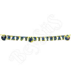 Batman Temalı Happy Birthday Banner