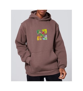 Unisex Oversize Four Kapüşonlu Sweatshirt