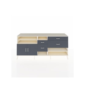 Hyperion Konsol 5 Raflı 4 Çekmeceli 2 Kapaklı 220x44x99 Aytaşı-Antrasit