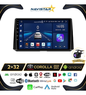 Toyota Corolla 2019-2021 Model 2+64GB Android 13 Kablosuz Carplay Navigasyon Multimedya Sistemi
