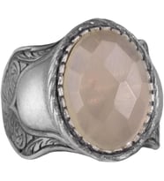 Doğal Taş Yüzük, 925 Ayar Gümüş Yüzük, (Limon Topaz)