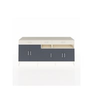 Hyperion Konsol 5 Raflı 3 Çekmeceli 5 Kapaklı 220x44x99 Aytaşı-Antrasit/Aytaşı