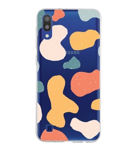 Samsung Galaxy M10 Kapak Grunge Tasarımlı Şeffaf Silikon Kılıf