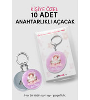 Yeni Doğan Bebek İçin Hoş Geldin Anahtarlık – Yuvarlak Açacaklı Tasarım Modelli (Model 1)