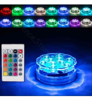 2 ADET YÜKSEK KALİTE RGB HAVUZ IŞIĞI LED IŞIKLI BARDAK ALTLIĞI SU GEÇİRMEZ RGB LED LİGHT SUBMERSİBLE