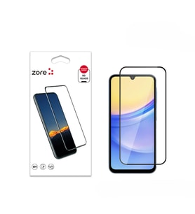 Samsung Galaxy A15 Uyumlu Zore Kenarları Kırılmaya Dayanıklı Cam Ekran Koruyucu