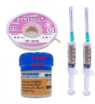 183 C Mchanic Solder Paste 42gr Sıvı Lehim Ve Flux Lehim Toplama 2,0mm Seti 3in1