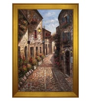 Manzara Temalı Kanvas Tablo 50 x 70 cm Gold Çerçeve