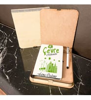 Çevre Mühendisine Hediye Ahşap Kutulu Defter Kalem Set 001