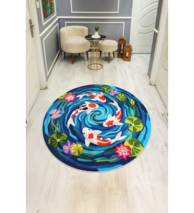 Dijital Baskı Modern Kaymaz Taban Halı H0320