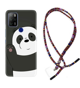 Omix X300 X500 X400 X600 X700 Kılıf Boyun Asklı Rasta Silikon Hello Panda 1709