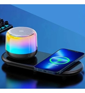 Kablosuz Şarj Standlı Bluetooth Hoparlör