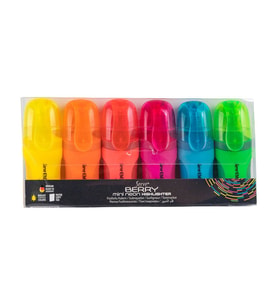 Serve Berry Mini Neon Fosforlu Kalem 6'lı