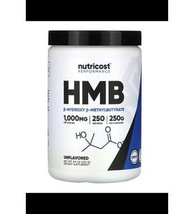 Nutricost Performance HMB Powder 250 Grams - Gluten Free & Non-GMO - USA 3737 (Renksiz)
