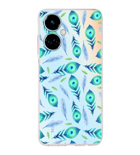 PrintiFy Tecno Camon 19 ile Uyumlu Nazar Boncuğu 3 Baskılı Kamera Korumalı Şeffaf Silikon Kılıf