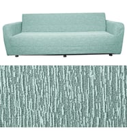 3 Kişilik Jakarlı Düz Desen Lastikli Koltuk Kılıfı Çekyat Koltuk Örtüsü Streç Esnek kanepe kılıfı mint 180 x 230