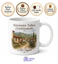 Köyünü Unutmayanlara Baskılı Kupa Bardak Hediye Nostalji Köy Temalı