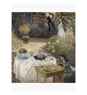 Claude Monet Le Déjeuner Panneau Decoratif Öğle Yemeği Dekoratif Panel Tablo Ahşap Poster Dekoratif
