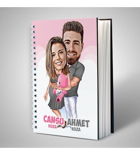 Bebeğimizi Beklerken Karikatürlü Defter