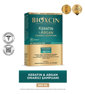 Bioxcin Keratin & Argan Onarıcı Şampuan 300 ml
