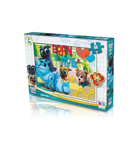 50 Parça Puppy Dog Pals Puzzle - Çocuklar İçin Eğitici Yapboz