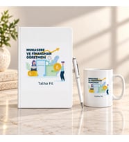 Muhasebe ve Finansman Öğretmenine İsme Özel Defter Kalem ve Kupa Hediye Seti